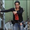 Iria Gómez Concheiro en el set de "Asalto al cine". Cortesía directora.
